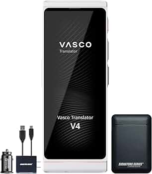 旅行用家電 Vasco Translator V4 (Black) Bundle: Vasco Translator E1 & Vasco Translator V4