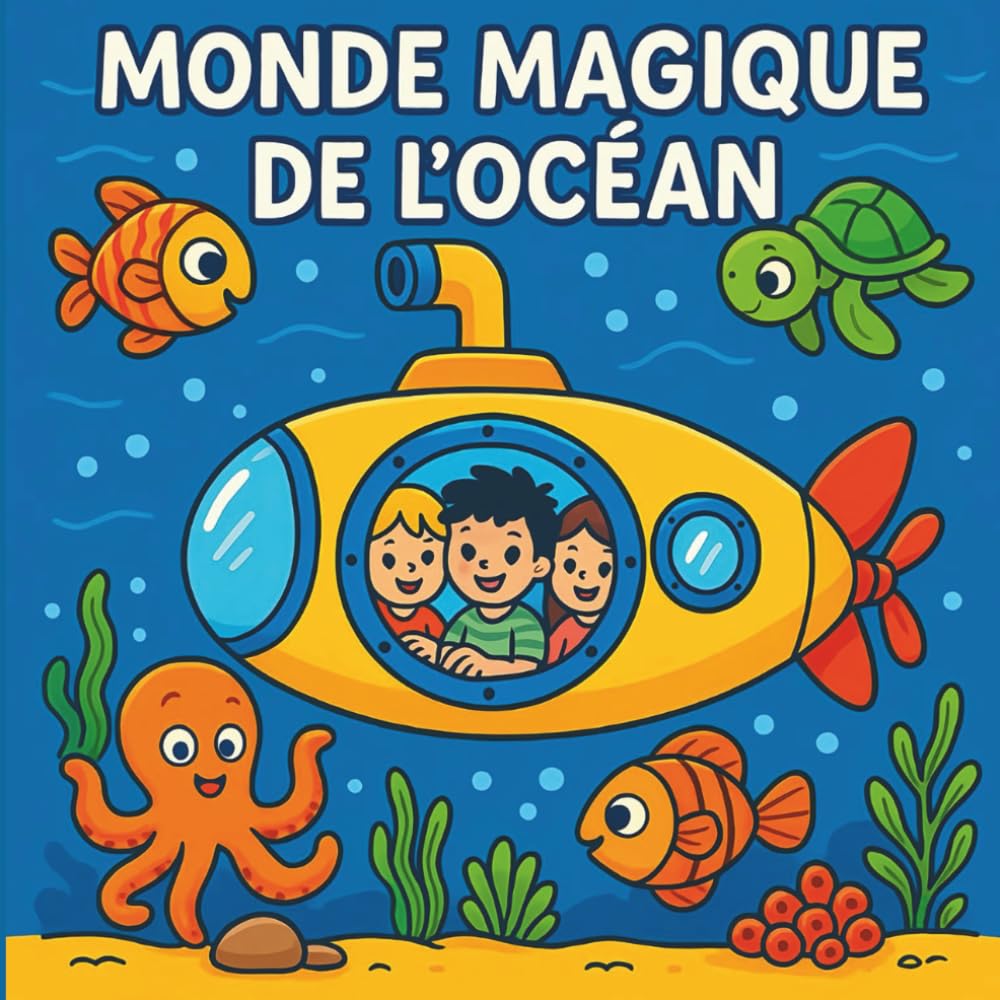 Monde Magique de l’Océan: À colorier – Pour enfants à partir de 3 ans. Un moment de découverte et de plaisir.