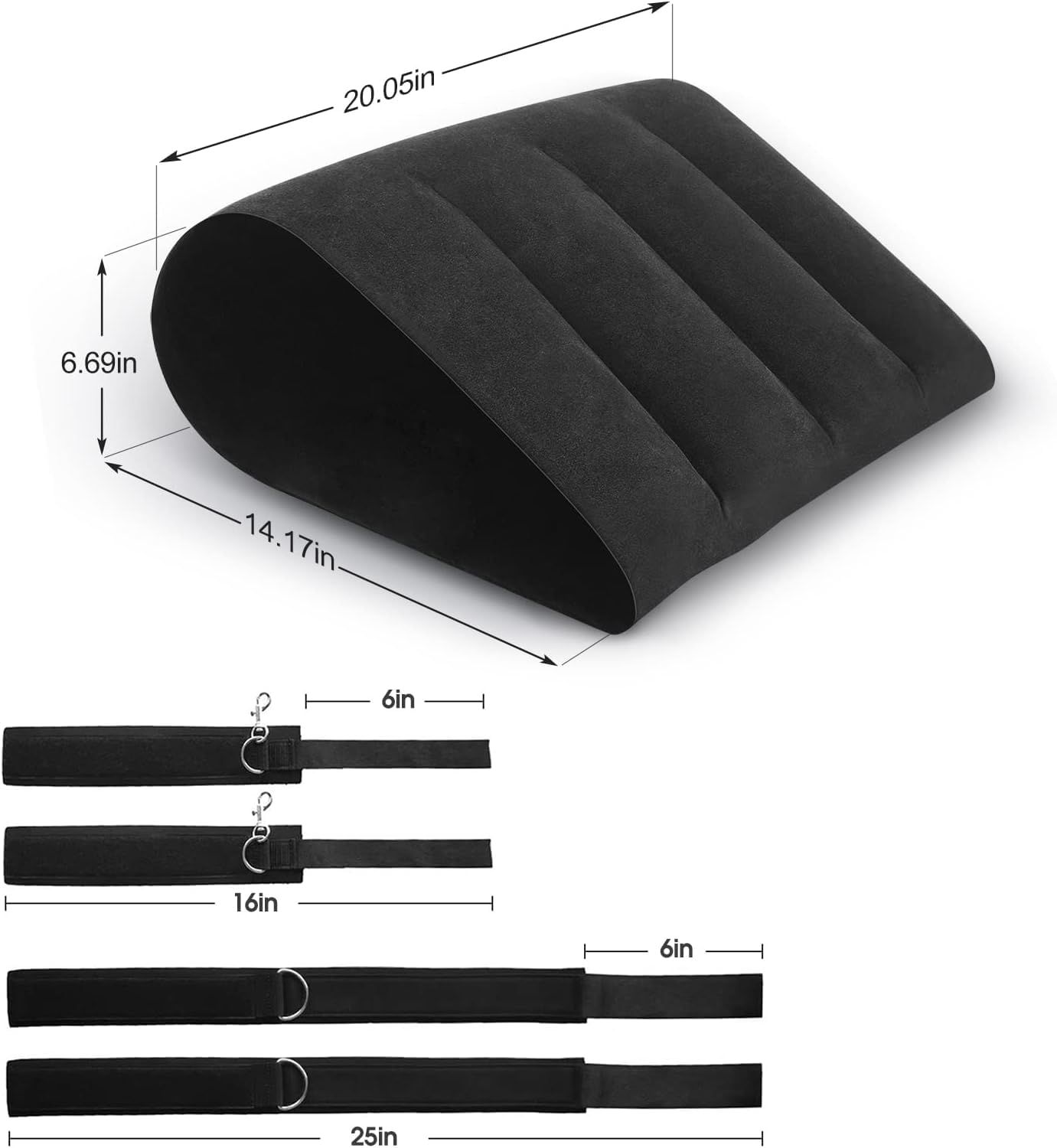 Sex Bondage Pillow Handcuffs Restraints Set - BDSM Thigh Wrist Cuffs Inflatable Sex Position Pillow Sex Furniture Couples Toy BDSM Bondage Restraint Kit Adult Sex Toys for Women and Couples(Gray): Prosixtoy Sex Bondage Pillow Handcuffs Set - Thigh Wrist Cuffs Sex Position Support Pillow Inflatable Ramp Sex Furniture Couples Toy BDSM Bondage Restraint Kit Adult Sex Toy for Women and Couple(Black