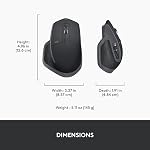 Souris sans fil Logitech MX Master 2S édition Bluetooth – Utilisable sur n'importe quelle surface, défilement hyper-rapide, ergonomique, rechargeable, contrôle jusqu'à 3 ordinateurs Apple Mac et Windows - Graphite