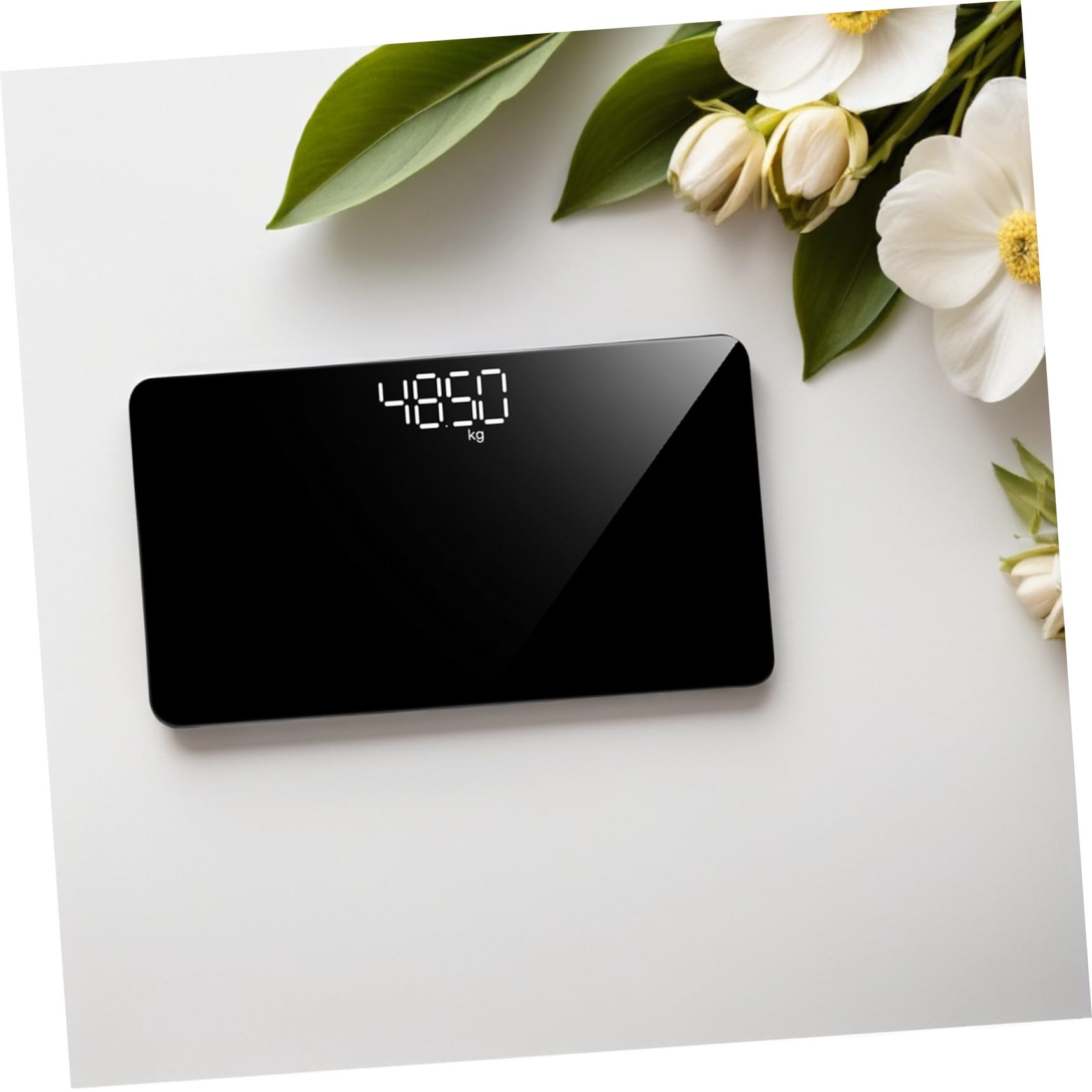 Báscula Portátil Digital Recargable Negra para Hogar y Viaje