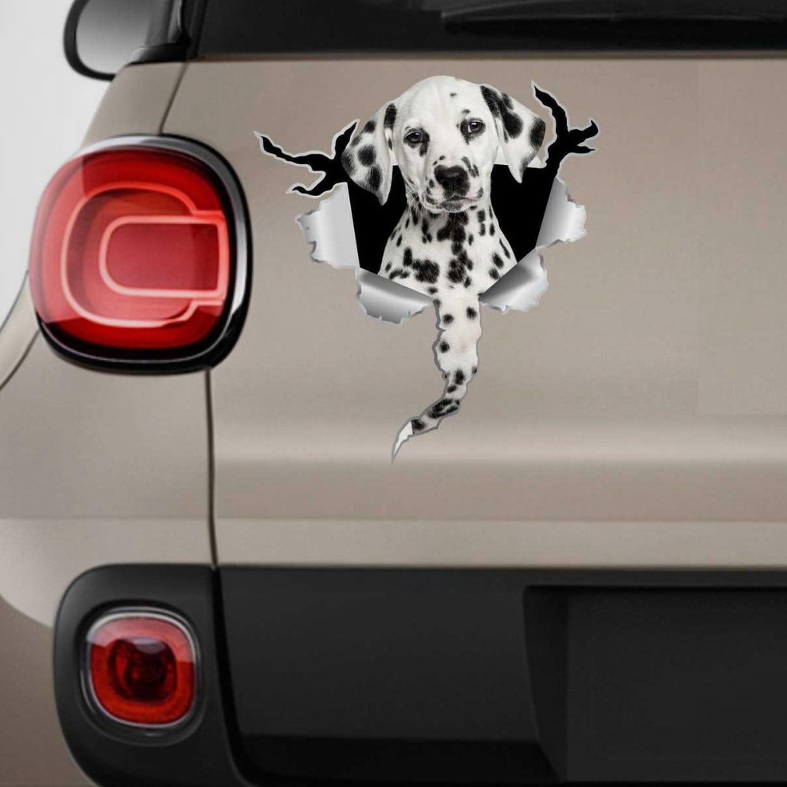 Madcolitote Dalmatian Car Stickers Dalmatian Dog 3D Window Decal Bumper Die Cut Vinyl Decal Funny Laptop Stickers Pet Gift,22 Inch