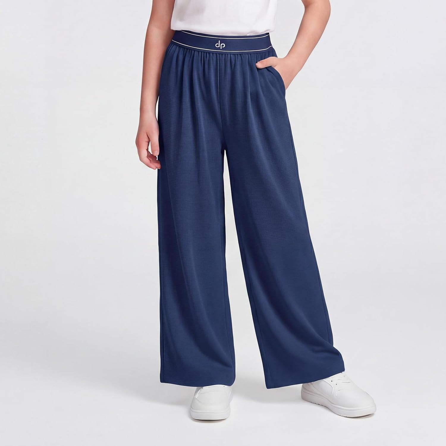 Girls Wide Straight Leg Pants Baggy/Tapered Flowy Loose Dri-Fit for Teen Girls Size 5-16Y