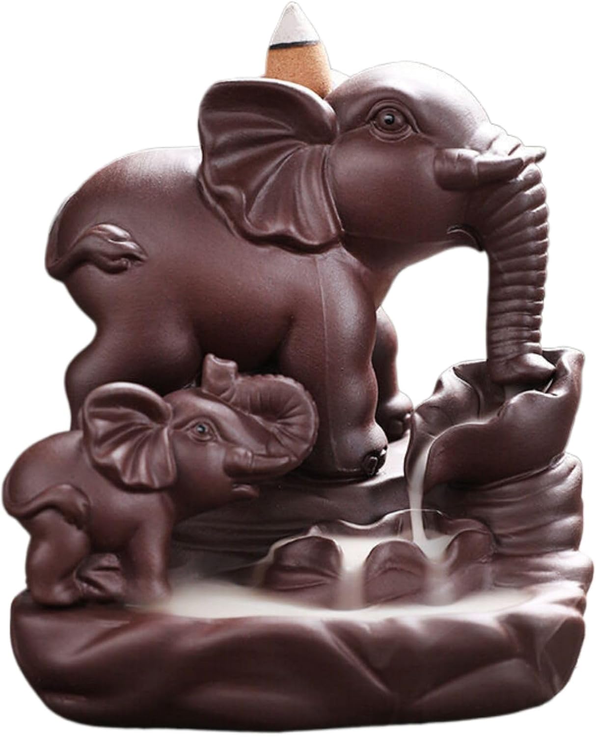 Home Decoration,新品紫砂大象倒流香炉 Incense Sticks Holder,创意小象回流瀑布香炉 Incense Holder,家居摆件-12432