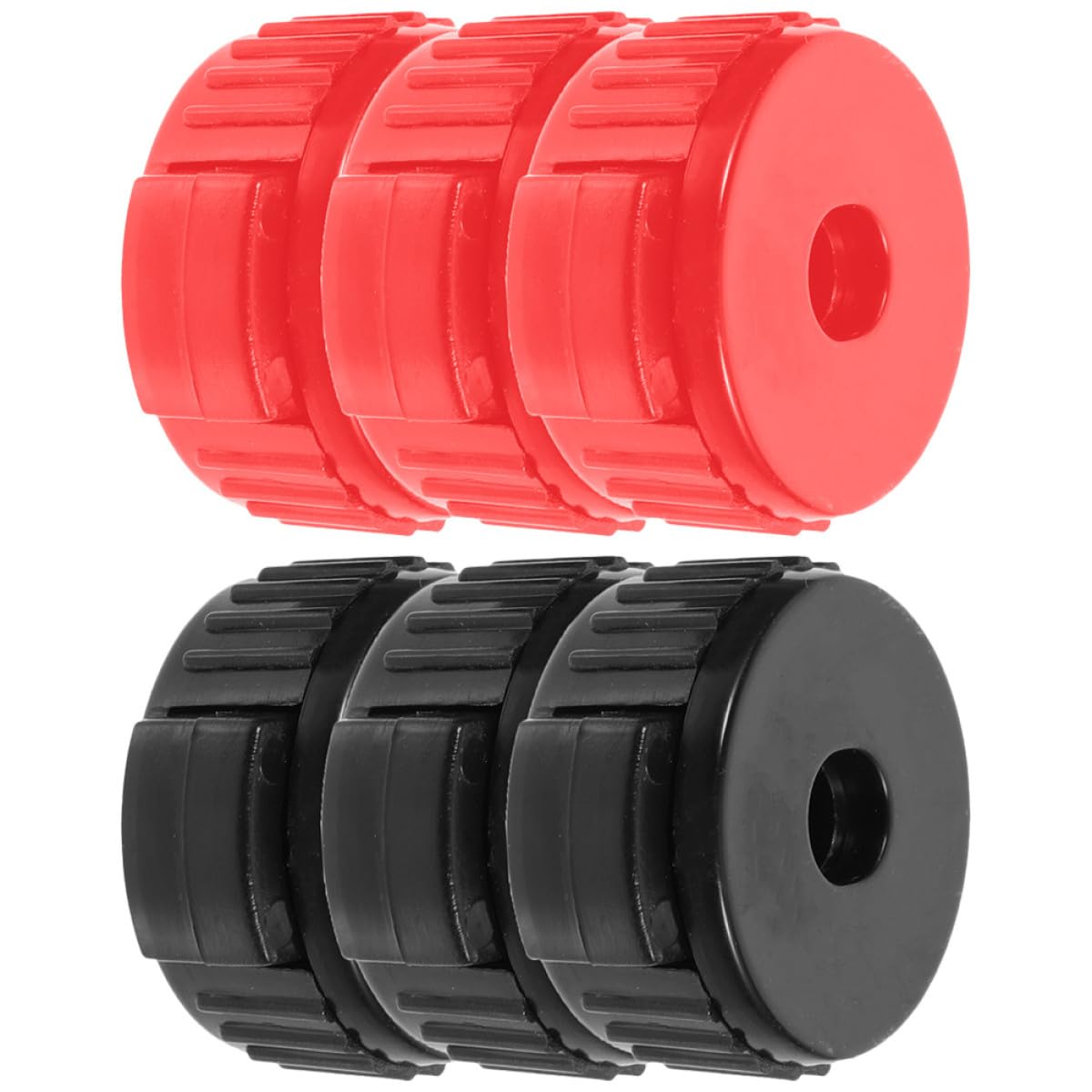 Beavorty 6pcs Cymbal Quick Release Caps Drum Cymbal Replacement Nuts Set with 3 Black and 3 Red Fast Installation and Removal Accessories for Stands Suitable for Drum Kits and Hi-hat Stands