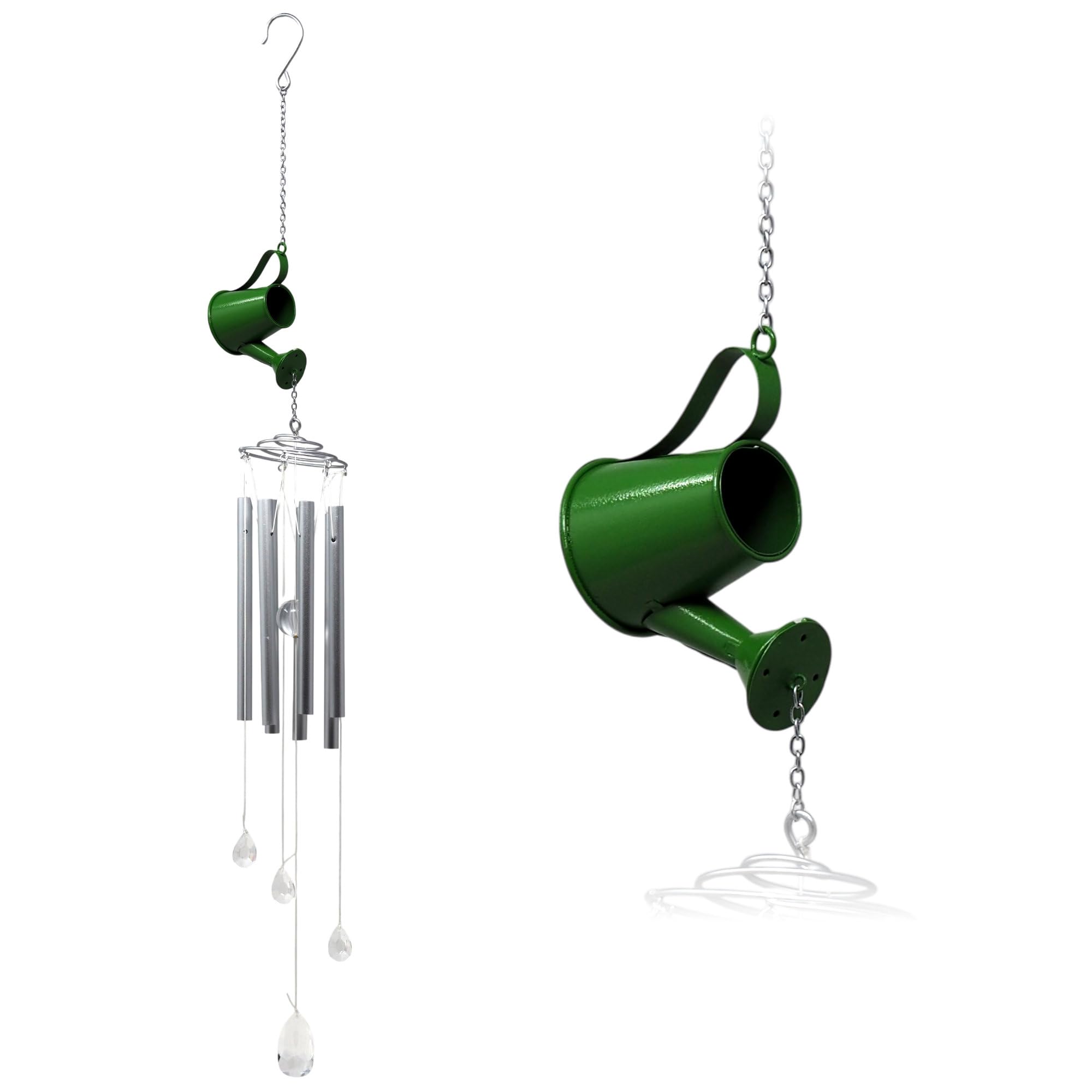 Watering Can 75cm Metal Wind Chime Suncatcher Hanging Garden Ornament
