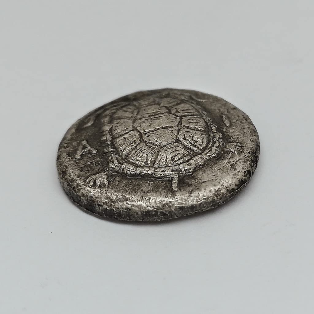NIUBB Ancient Greece Aegina Turtle Silver Coin Aegina Turtle Coat of Arms  Roman Mythology Coin Engraving Collection : Amazon.co.uk: Toys & Games