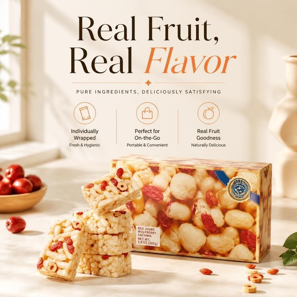 Caja de refrigerio suave y masticable con pasas y dátiles rojos