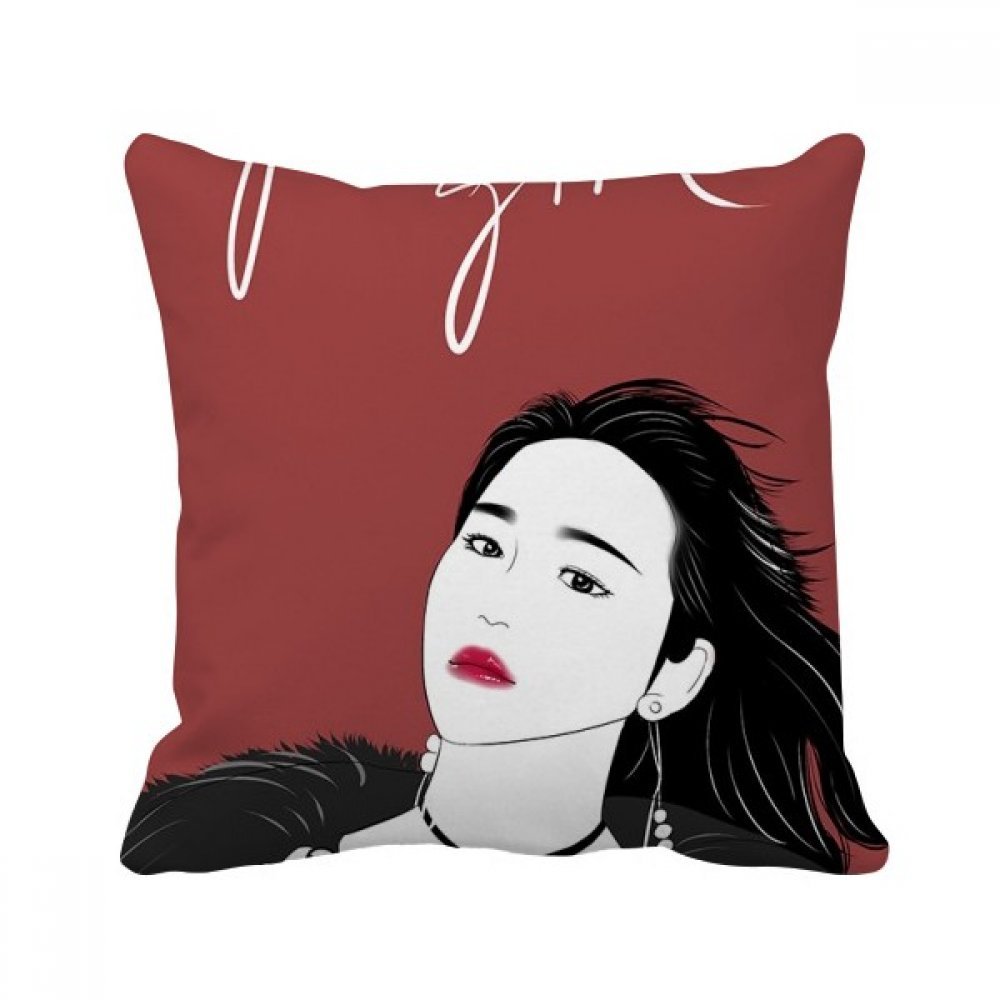 Coussin de grande fille art pour canapé : sublimez un salon terne avec ce 40x40cm