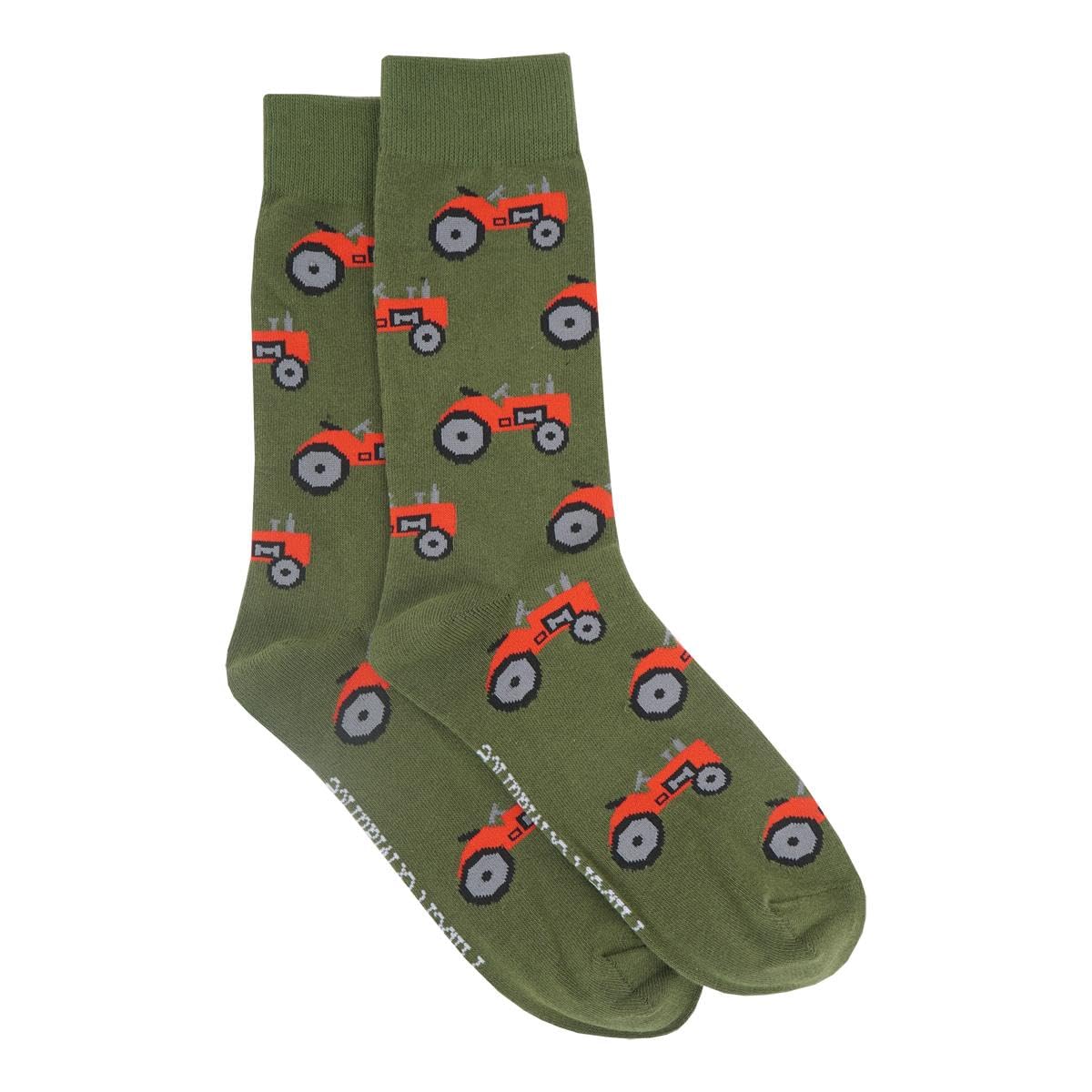 Albert & Maurice Mens Tractor Socks Size UK 7-11 (UK, Numeric, 11, Regular, Regular, Green, Tractor)