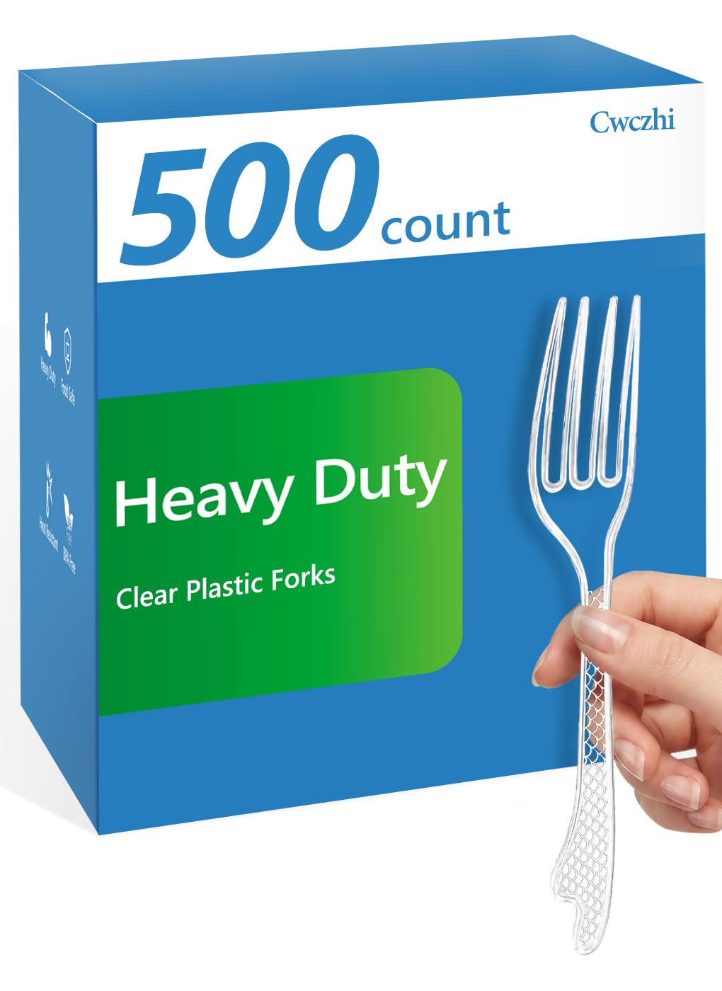 500 Count Heavy Duty Plastic Forks Disposable