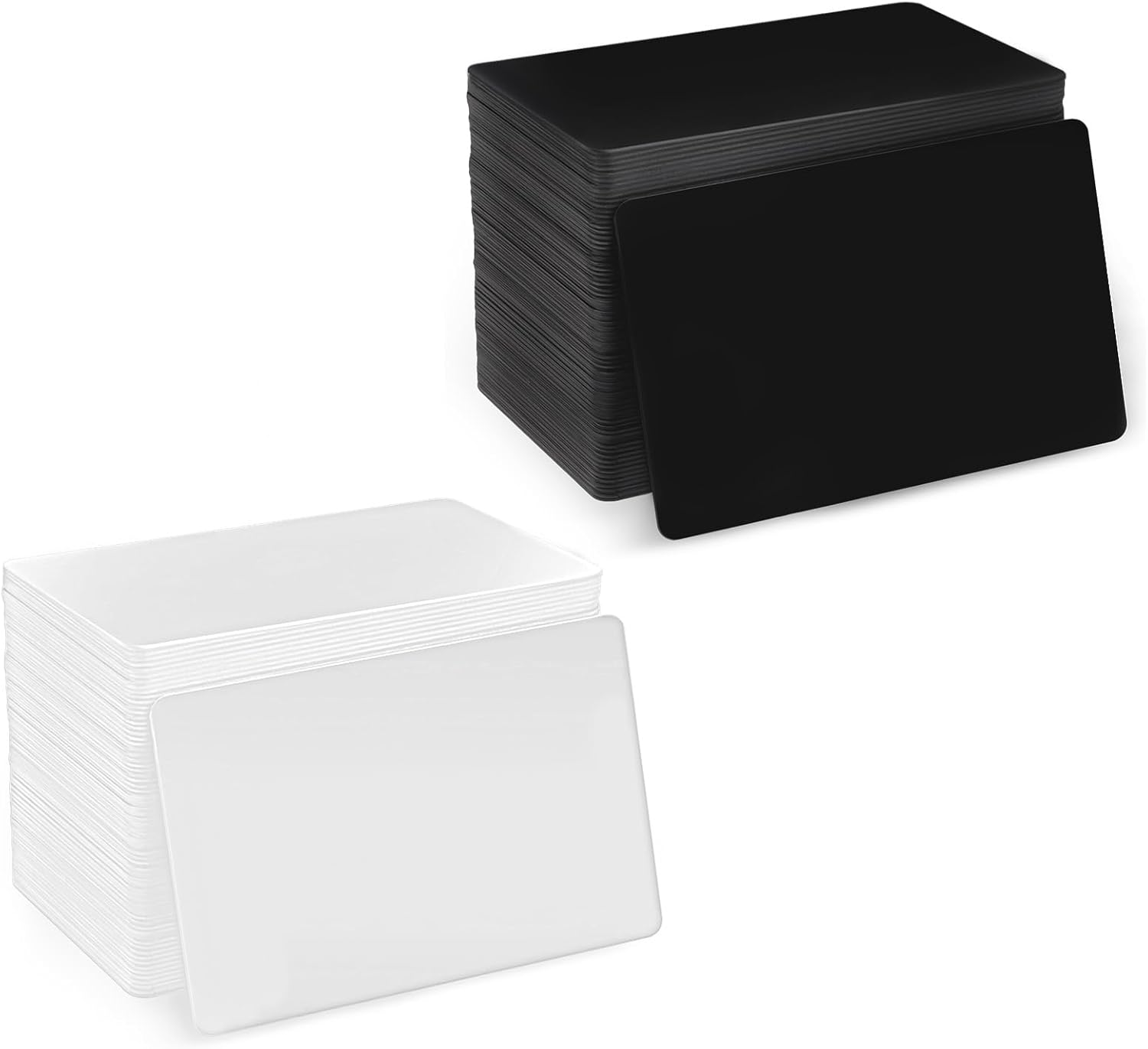 100 Pcs NFC Card Rewritable NTAG 215 Blank PVC Cards Programmable NFC Business Black Card Chip Byte Tag Work with All App Plastic ID Tags for ID Badge Credit Cards Identification
