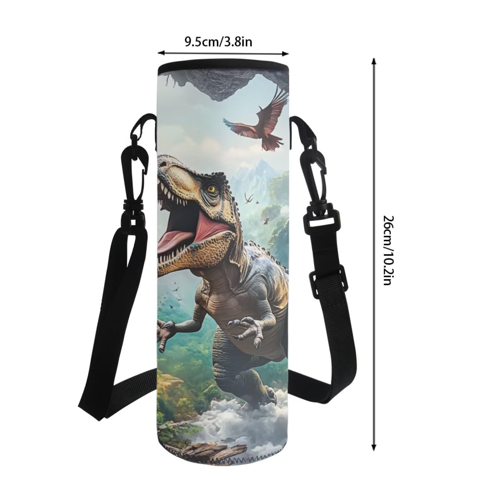 Yexignaon Dinosaur Water Bottle Covers Only for Kids Water Bottle Sleeve Large Lightweight Insulated Glass Bottles Carrier Bag for Outdoor Hiking Travel Drink Carrying - Image 4