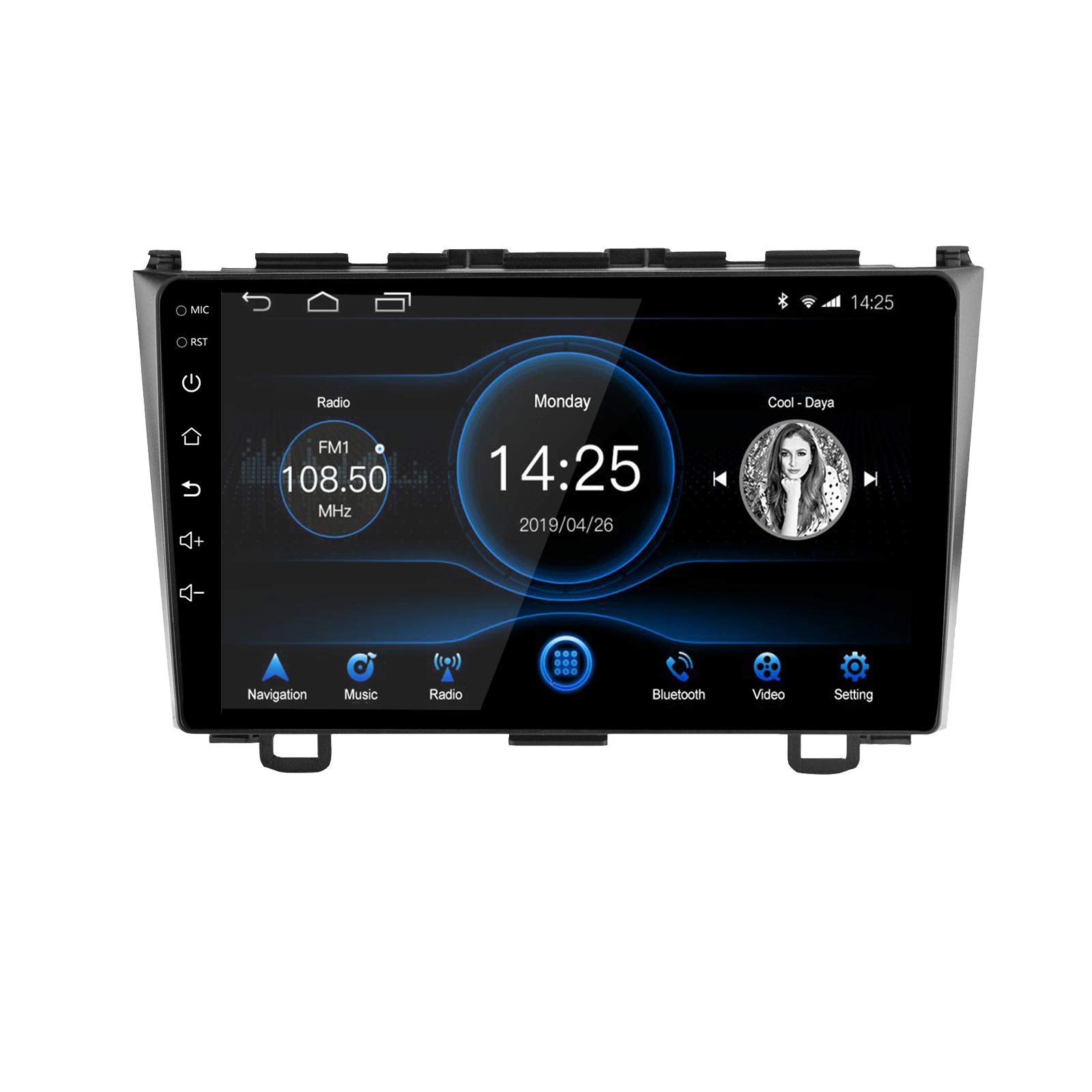 2 DIN Android 10 fit for CRV 2007-2011 Car Radio Stereo 9 inch Head Unit Touch Screen High Definition GPS Navigation with Bluetooth WIFI USB AM FM Mirror Link Player 2G RAM+16G ROM