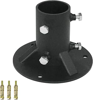 2" Base Flange,Chain Link Fence Pole Floor Flange, Heavy Solid Fence Post Concrete Mount