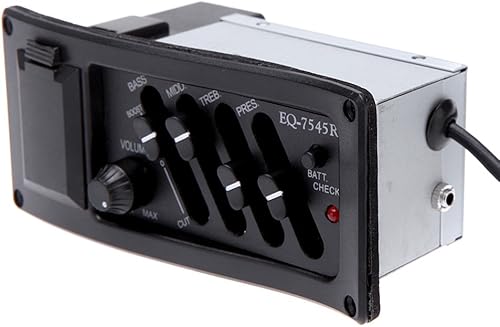 Miniatura 2 de EQ-7545R Piezo Pickup Guitarra Acústica Preamplificador Amplificador Ecualizador Sintonizador
