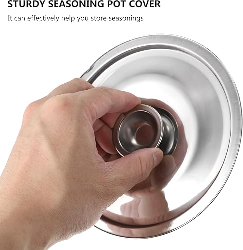 Miniatura 4 de DOITOOL Tarro de acero inoxidable, tapa de olla pequeña, tapa de cacerola, cubierta de ollas, cubierta de olla de condimento, tapa de cacerola,