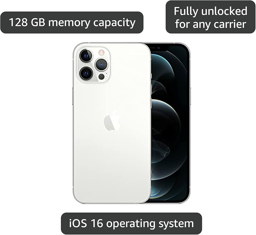 Amazon.com: Apple iPhone 12 Pro Max 5G, US Version, 128GB, Silver