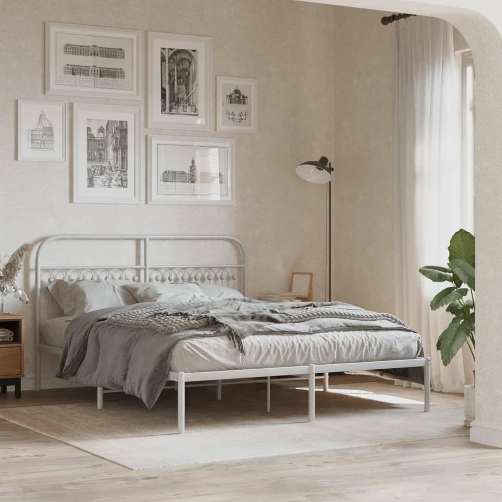 vidaXL Bedframe Hoogglans Wit 160x200 cm - 34% Korting