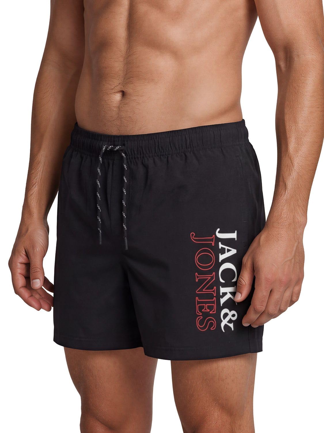 JACK & JONES JPSTMAUI Swim Mix Lot de 2 shorts de bain longs pour homme Coupe droite Noir/bleu/vert/orange/rouge Tailles S M L XL XXL 3XL