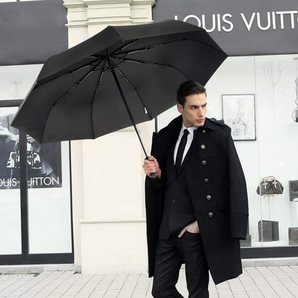 boy TF Golf Umbrella, Extra Large Canopy Windproof Umbrella with Reinforced Fiberglass Ribs, Automatic Open and Close, very Easy to Carry for Men or Women