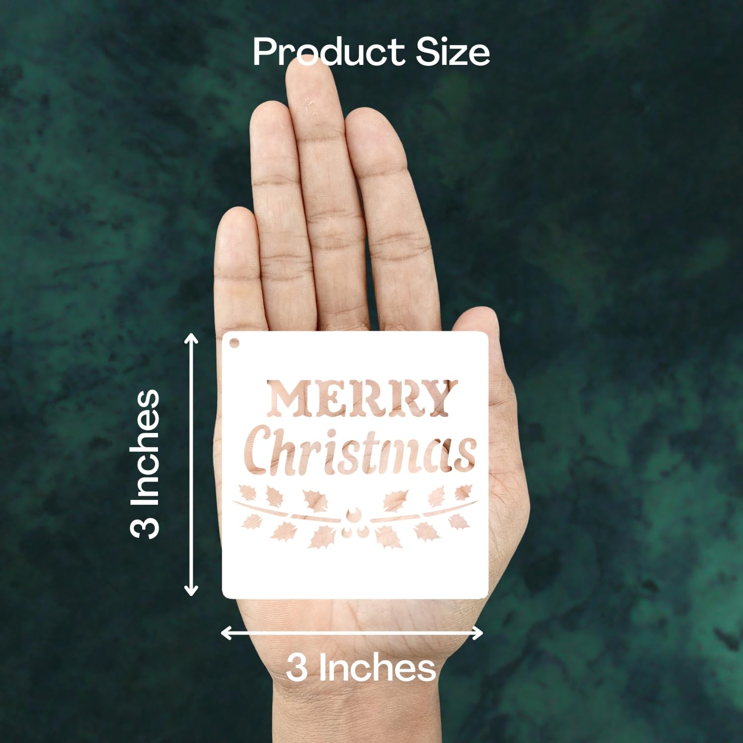 120 PEZZI STENCIL Natalizi 7,6x7,6cm Riutilizzabili Buon Natale Modelli