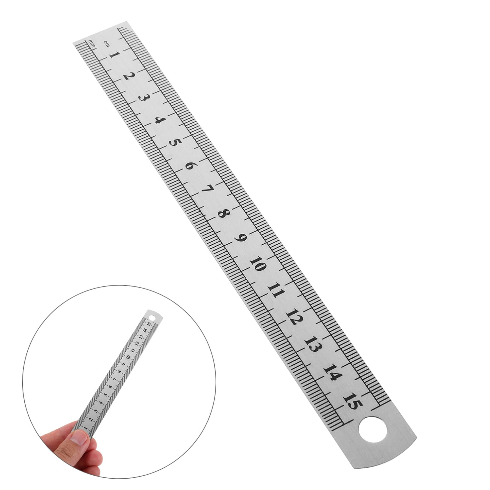 Operitacx 30 Pièces Lot de Règles Acier Inox Règle Droite Double Graduation Outil de Dessin et Mesure pour Guitare Ingénierie et Menuiserie