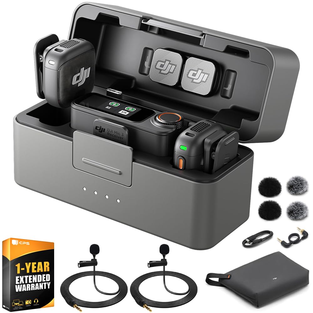Amazon.com: DJI Mic 3 (2 TX + 1 RX + Charging Case) Advanced Mini