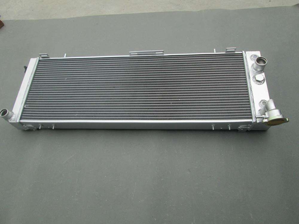 Radiatore in alluminio a 3 file per Cherokee XJ 4.0 242 CID L6 1991-2001 + ventole