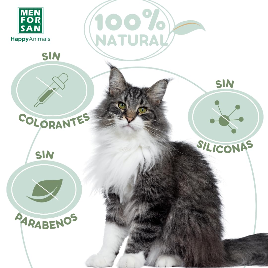 MENFORSAN Shampooing Mousse à l'Aloe Vera pour Chats 200ml,Nnettoie sans Utiliser d'eau, avec de l'Aloe Vera 100% Naturel