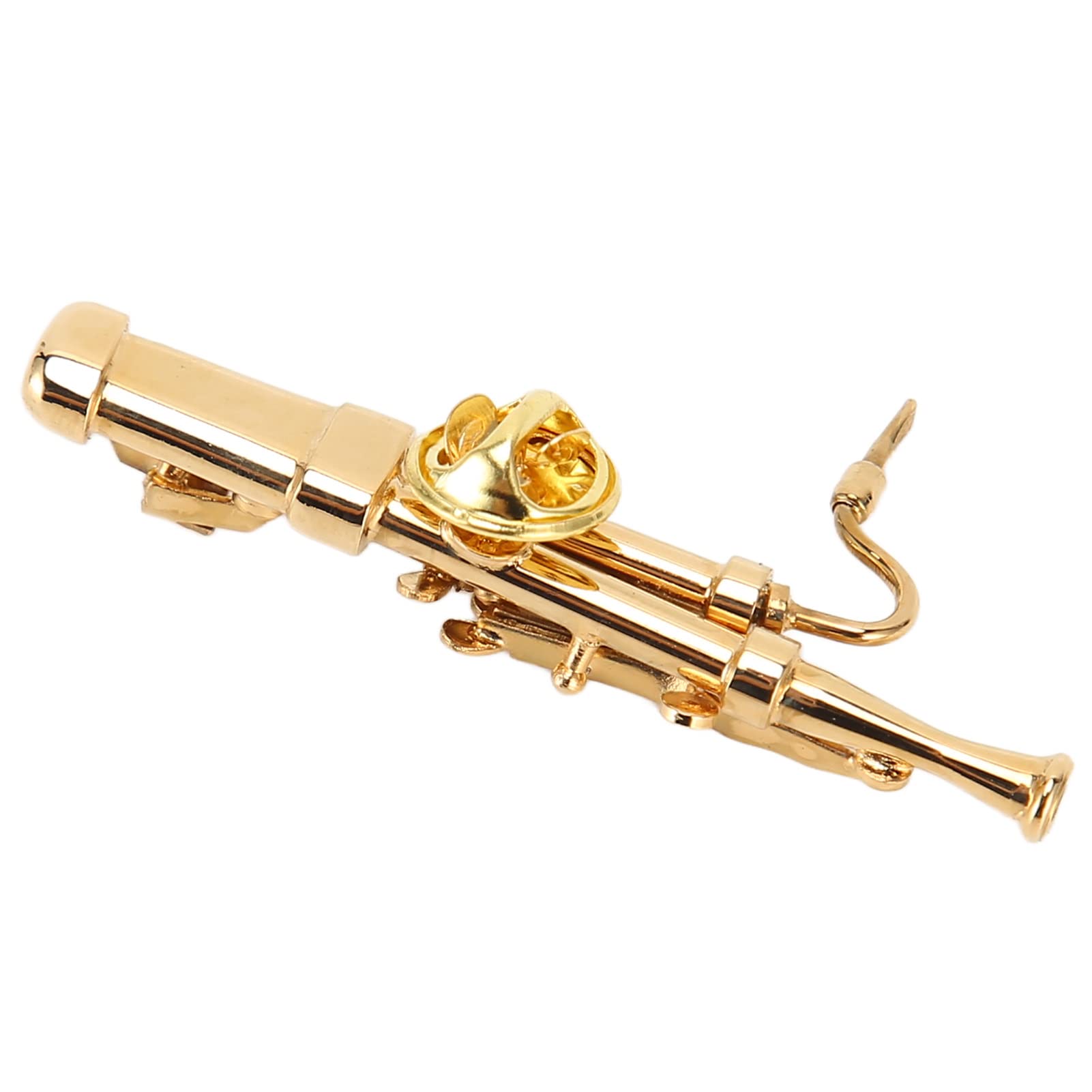 Basson Miniature doré avec étui, Réplique D'instrument de Musique en Métal, Collection de Cadeaux, Ornements de Décoration, Idée
