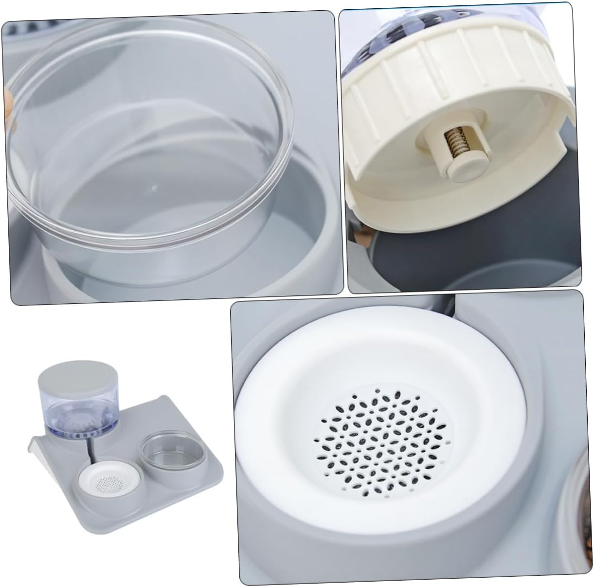 POPETPOP 1pc Pet Feeder Bowl and Water Dispenser for Cats and Dogs Capacity Automatic Pet Drinking Fountain Easy to Clean Non-Slip Design Sanitary and