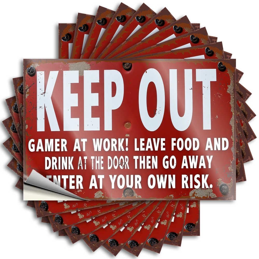 Keep Out: Gamer's Warning Fall Decal | Country Stuff Waterproof Vinyl Hat Water Removable Decal Peel Stick(12X18CM)