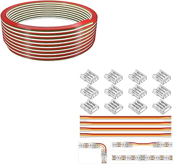 BTF-LIGHTING 3 Pin 10mm 0.39in Width Transparent Connector Kit 3 ...