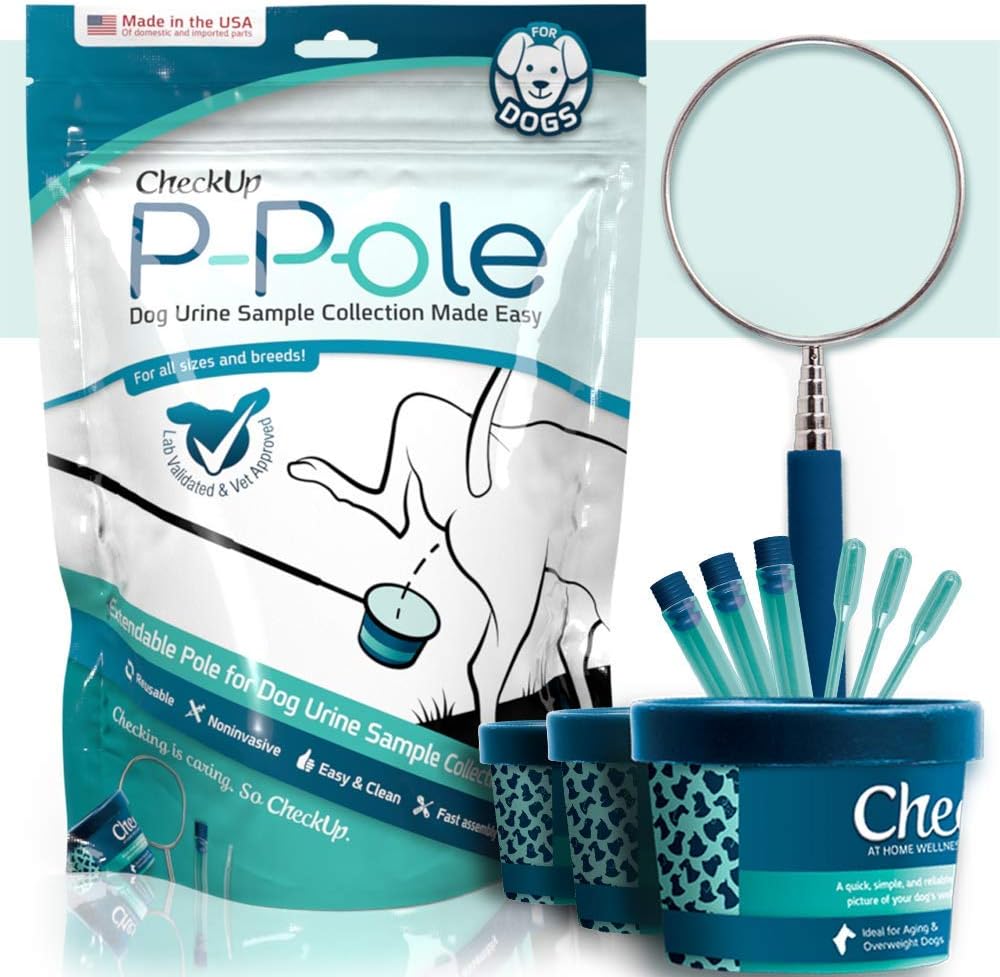 KIT4CAT P-Pole Telescopic Pole, Cups, Pipette and Vial for Dog Urine Collection.