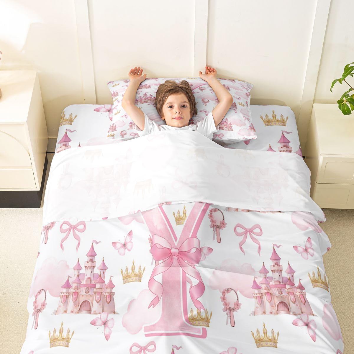 Erosebridal Kids Cartoon Bowknot Twin Bed Sheets image 3