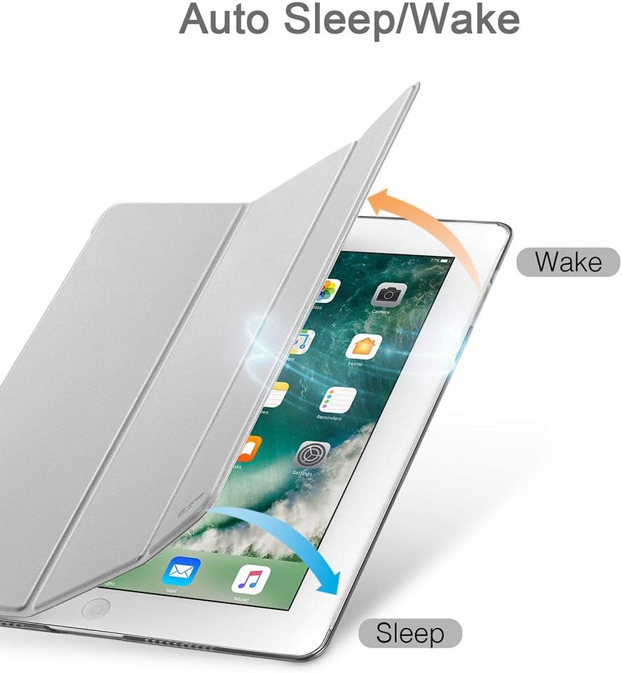 ESR for iPad Mini 5 Case 7.9" 2019 [A2133/A2124/A2126/A2125], Yippee Trifold Smart Case Auto Sleep/Wake, Lightweight Stand Case Hard Back Cover for iPad Mini 5th Gen, Silver Gray