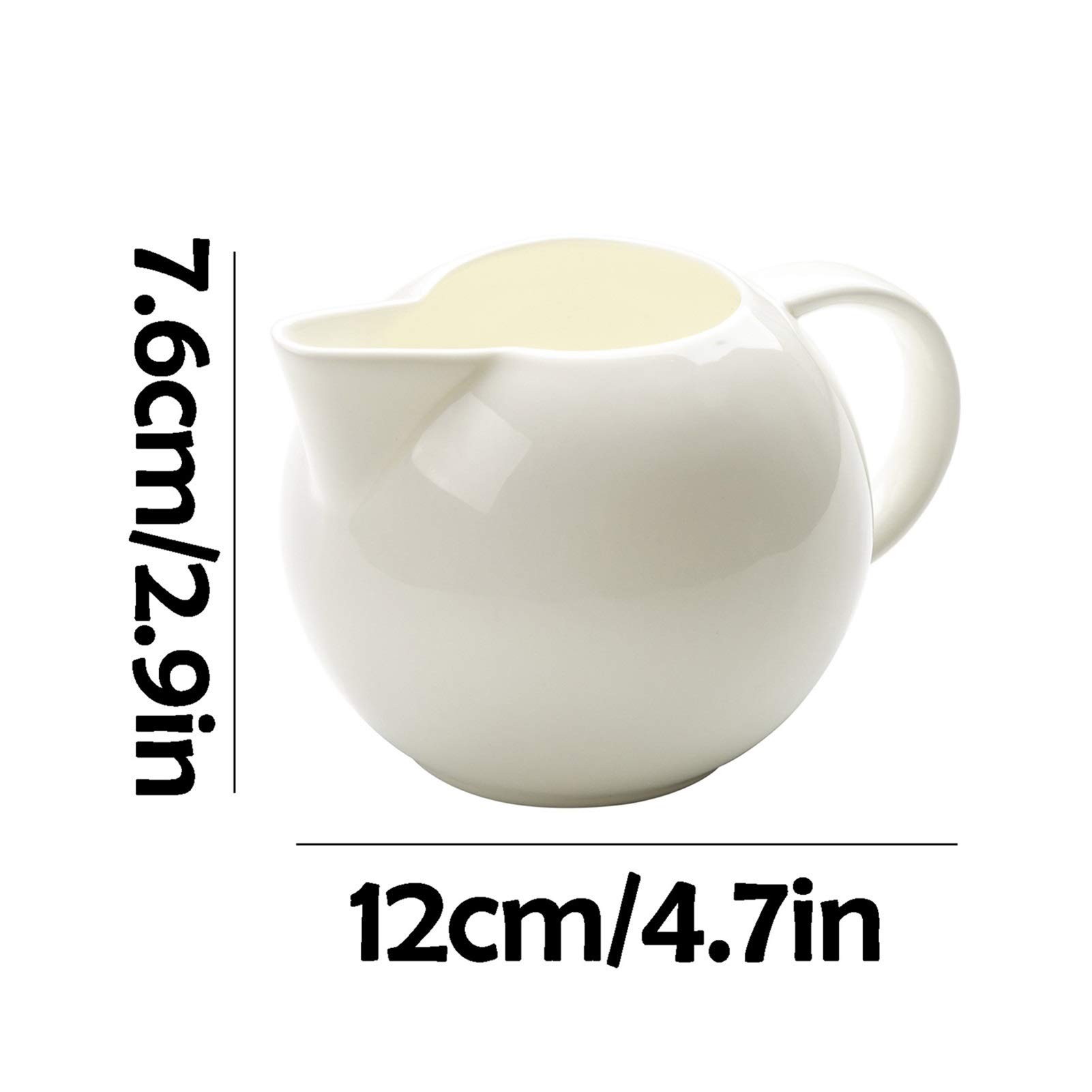 Salsiera Classica, Set per la Panna per caffè e tè, brocca e zuccheriera in Porcellana Bianca, brocca per la Panna in Ceramica