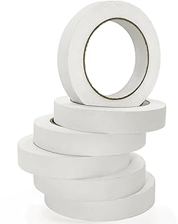 328 Yards Freezer Tape, Writable Surface, Low Temperature Resistance, Easy Tear and Residue-Free Removal, Ideal for Food Containers and Refrigerators, Includes 6 Rolls, Each 0.79 Inch by 54.68 Yards…