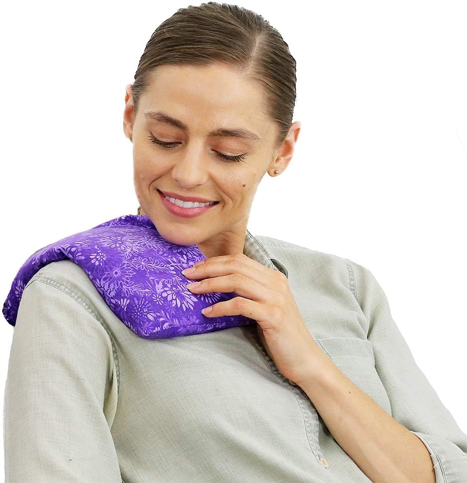 Nature Creation Microwaveable Herbal Heating Pad - Microwave Heating Pad for Neck and Shoulders, Cold & Hot Pack, Heat Pack Warming Pad, Microwavable Heating Pads - Pack of 1 (Purple Flowers)