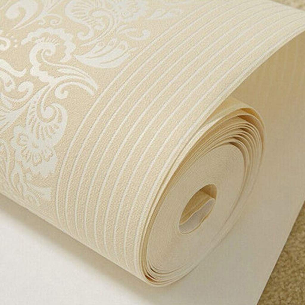 Carta da parati Carta Da Parati Autoadesiva Beige, Carta Da Parete Non Tessuta Carta, Materiale Decorazione Semplice Per Soggiorno E Camera Da Letto Tv Sfondo Sfondo (Size : 0.53X5M)