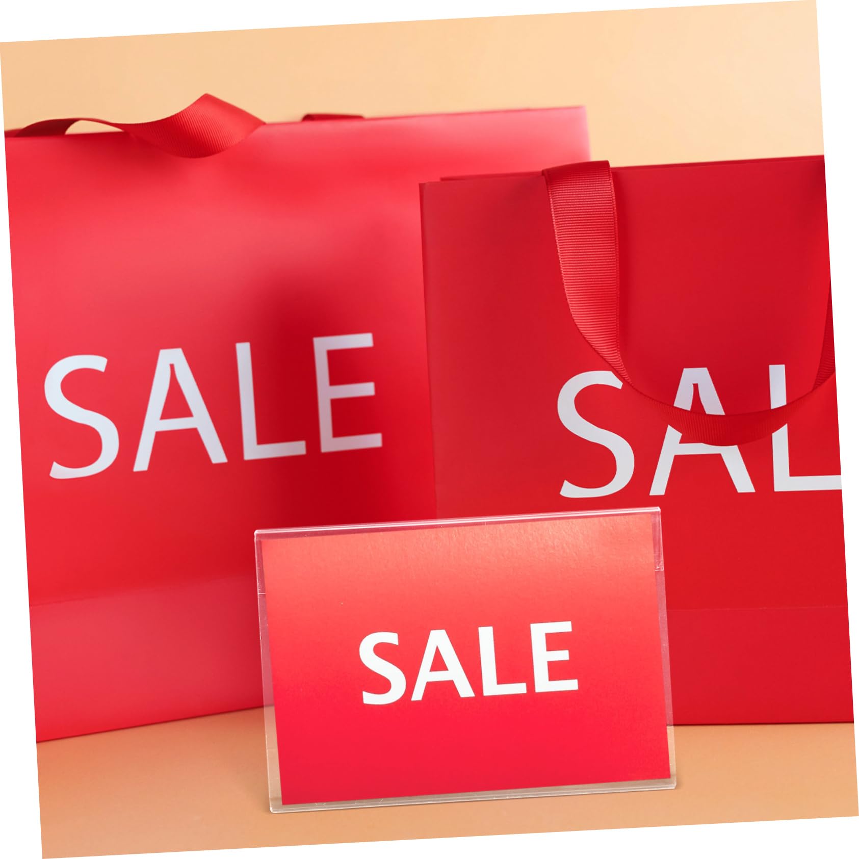 Preisschild-Halter aus Acryl, Weiß, einfache Entfernung für Restaurants und Büros, perfekt für nized Produktdisplays und Signa-Lösungen, 10 Stück