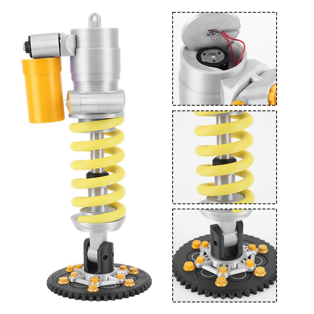 Lampada da Tavolo con Ammortizzatore, Luce da Tavolo con Molla A Spirale E Controllo Touch, Lampada da Scrivania Industriale, per Appassionati di Auto E Moto E per L'arredamento di Sale