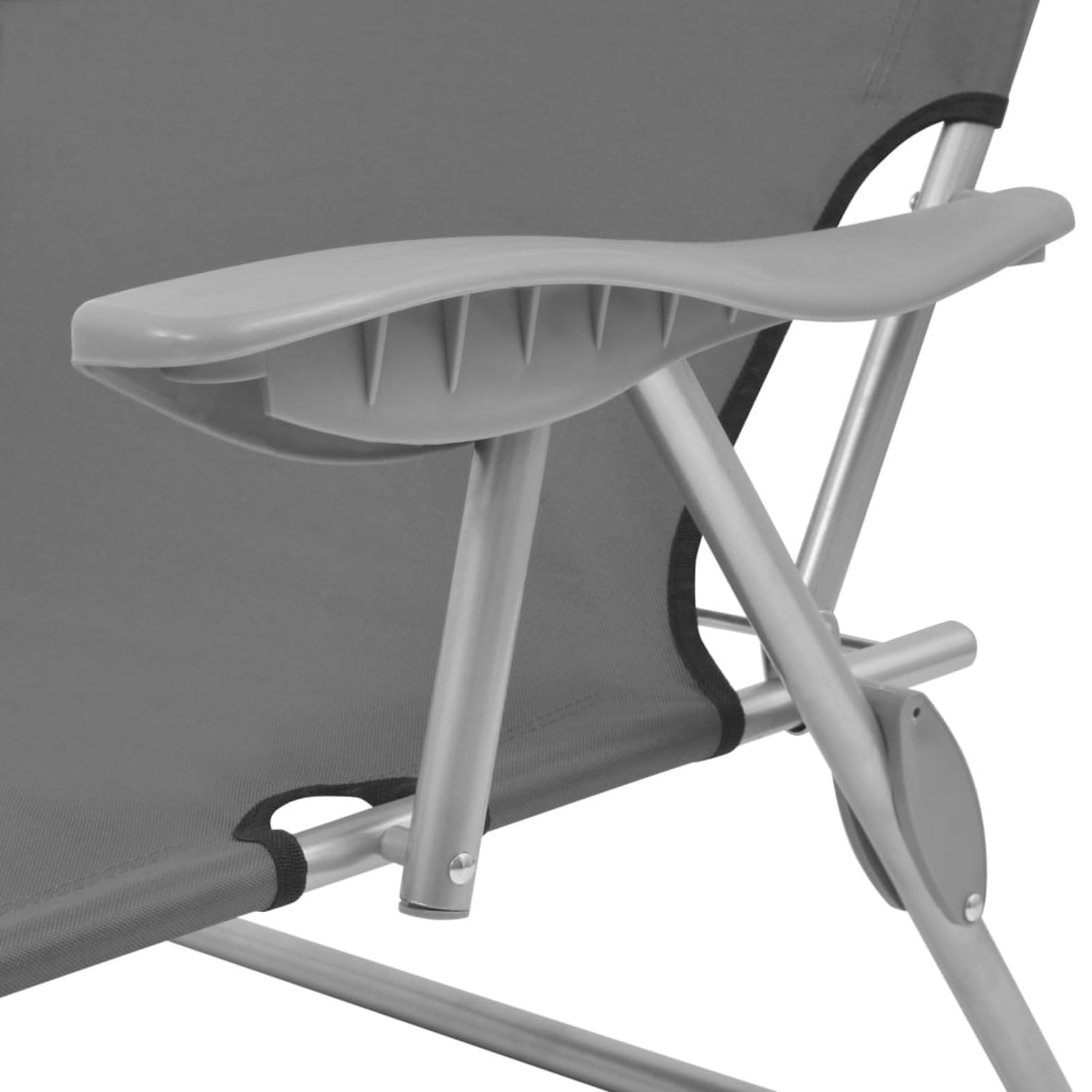 Rantry Casa Lettino Prendisole con Baldacchino in Acciaio Grigio, Lettini Prendisole, Divano Letto Mobili, Lettini da Giardino, Lettino da Piscina da Giardino per Esterno Piscina Casa Mobili