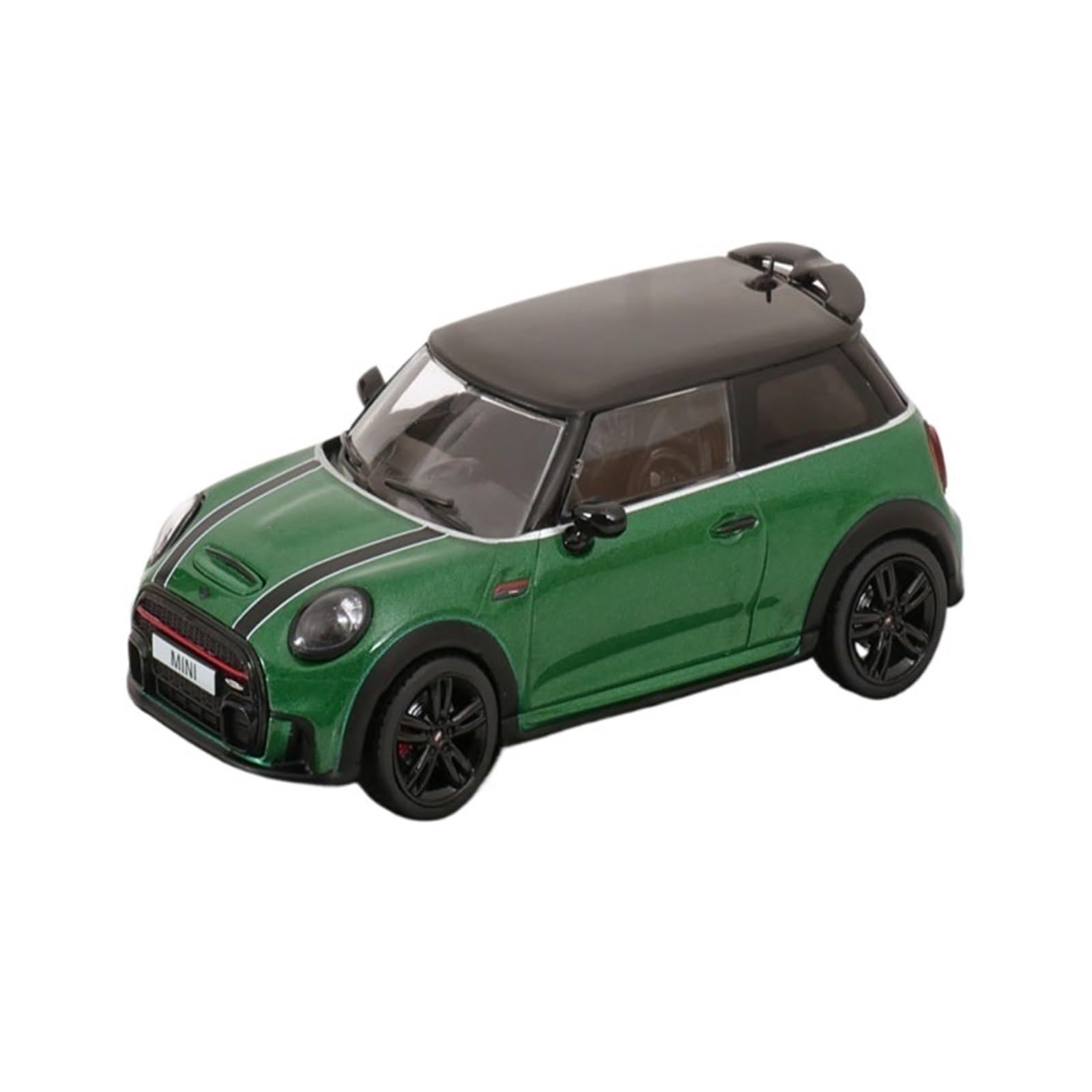 Collectible Race Car Model 1/43 For BMW Mini Cooper JCW F56 Realistic Ornaments Vehicle Alloy Car Model Collection 2023 Model Bedroom Decoration(Green)