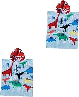 Toyvian 2 Pçs Toalhas Com Capuz Toalha De Praia Camisola Toalha De Banho Crianças Toalha De Praia Com Capuz Recém-Nascido Estilo Americano Poncho Manto Piscina Toalha De Natação Toalha