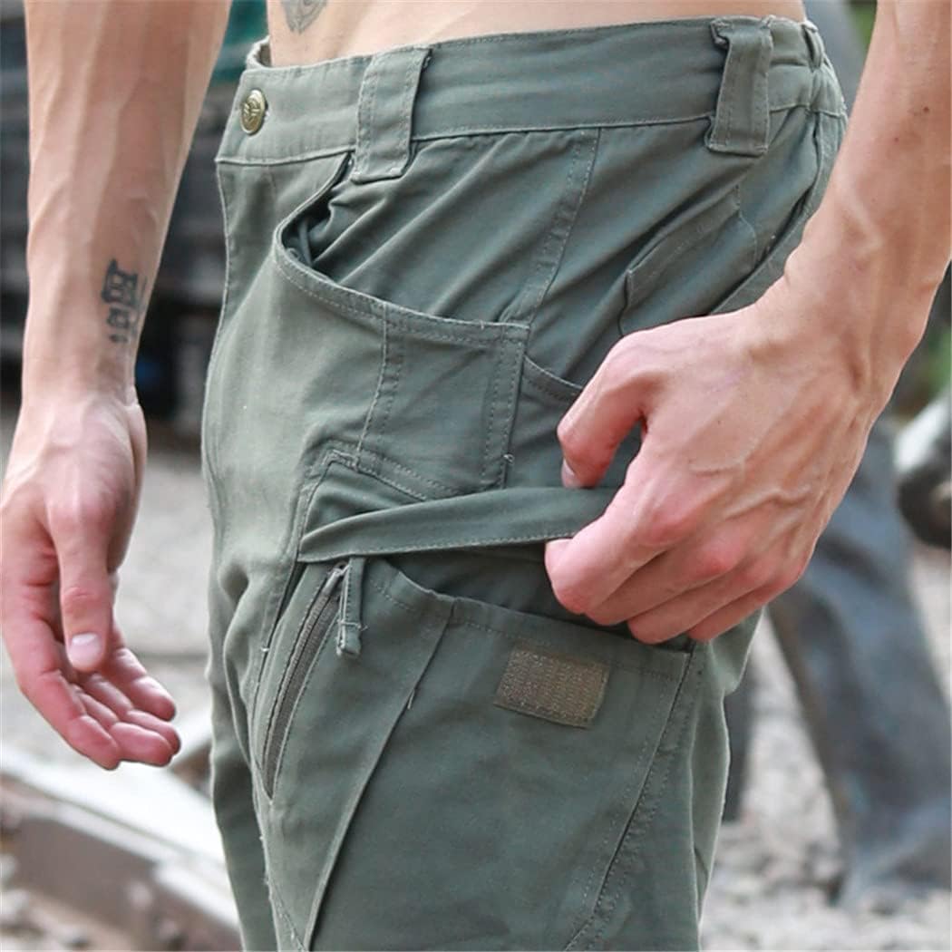 KEHAIOO Military Tactical Pants, Men Multi-Pocket SWAT Combat Army Trousers, Waterproof Wear Resistant Cargo Joggers