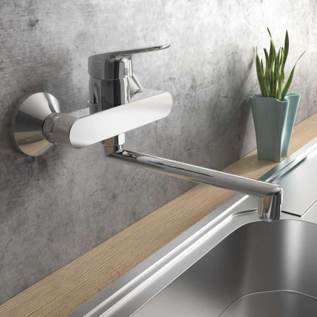 Miscelatore Cucina Ideal Standard Ceraflex | Monocomando A Parete | Cromato | Per Lavello - Foto 3