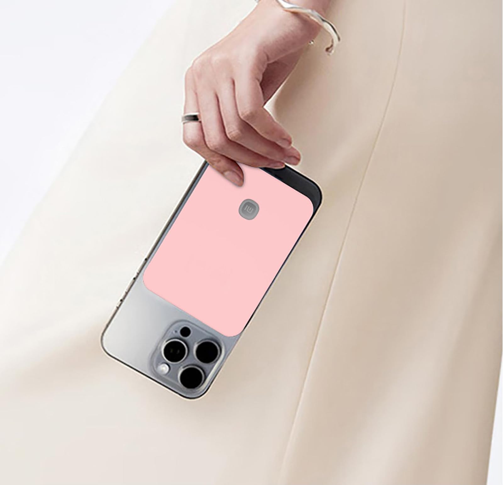 GIOPUEY Étuis Compatible avec Xiaomi Ultrathin Magnetic Power Bank 5000 15W, Coque Silicone, Poids léger, Antichoc, Portable - Noir