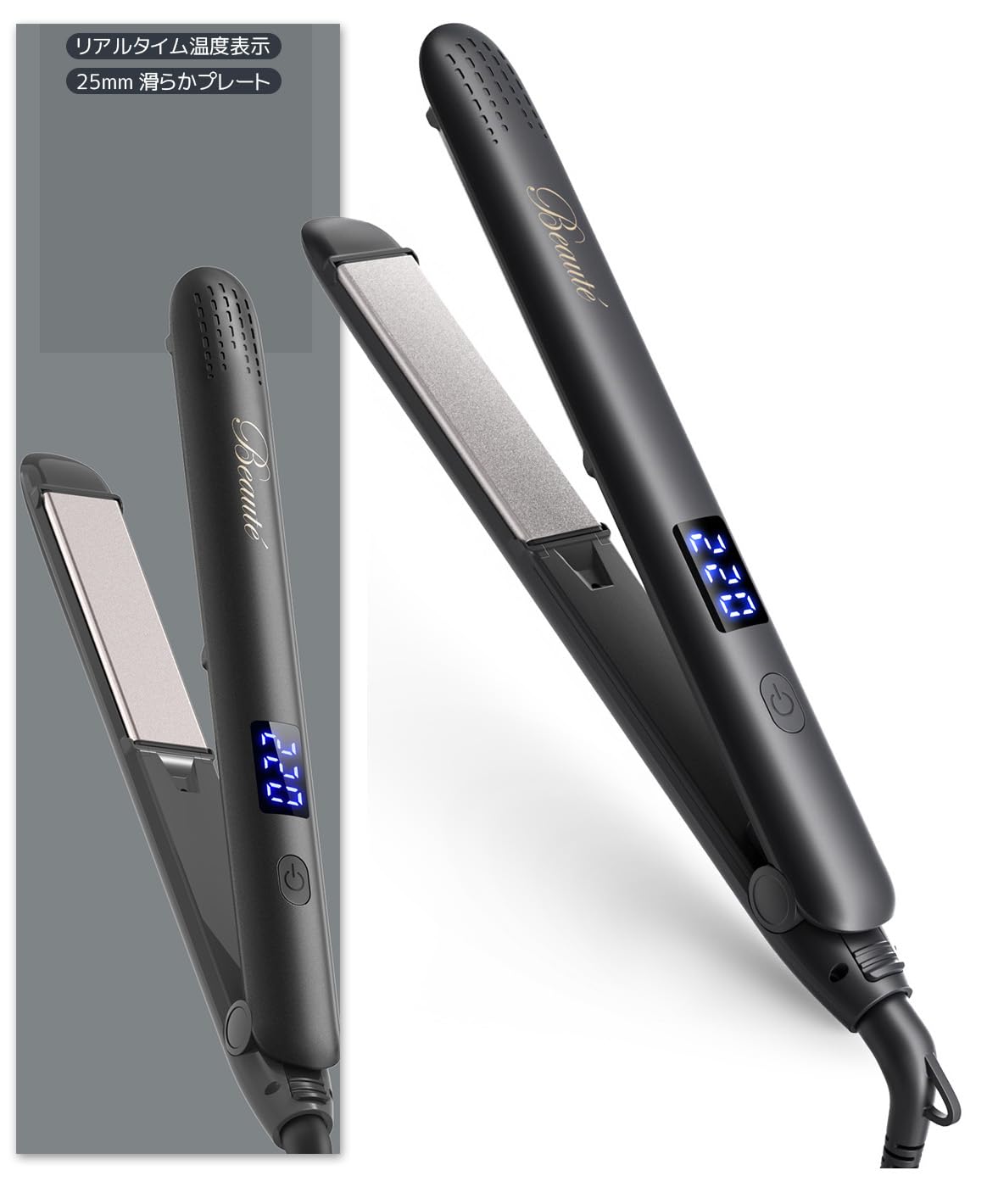 ホワイト カールアイロン 温度調節機能付き 公式】ヘアアイロン カール 28mm 32mm 38mm コテ 海外対応 カール